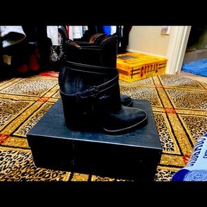 Coach buckle booties